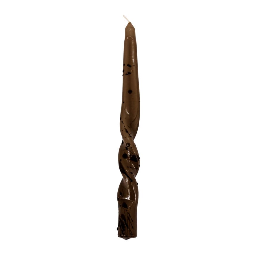 Kaars-Swirly-bruin-set-van-4