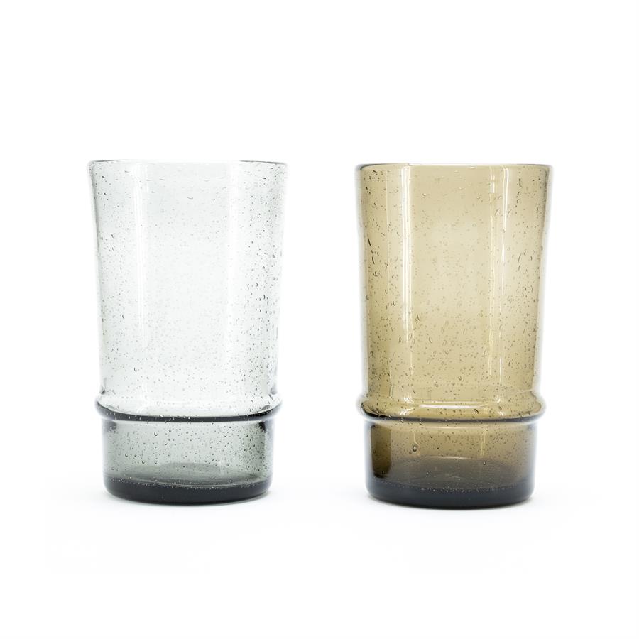 Drinkglas Bubble groot – bruin