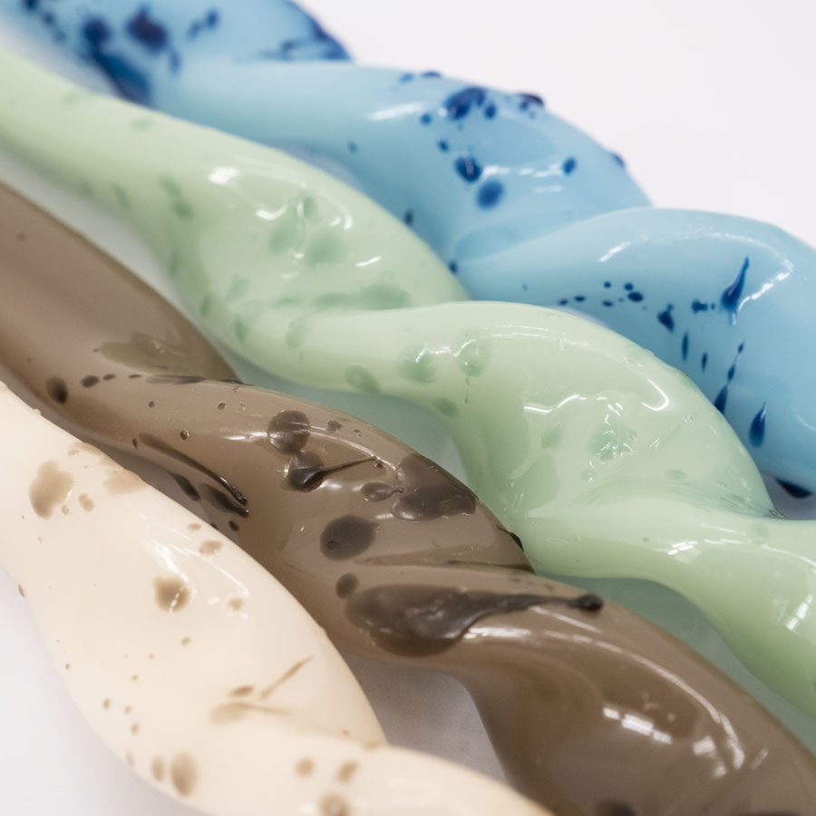 Kaars Swirly – groen – set van 4