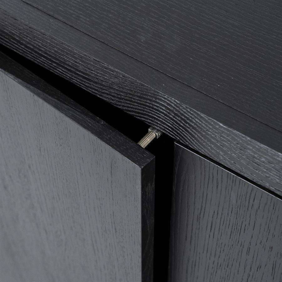 Eleonora-Dressoir-Helsinki-200cm-2-drs-2-laden-zwart-2