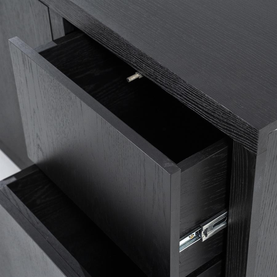 Eleonora-Dressoir-Helsinki-200cm-2-drs-2-laden-zwart-3