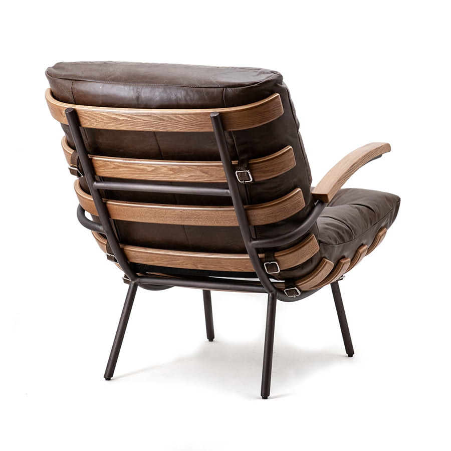 Fauteuil Lex – donkerbruin vintage leer
