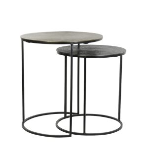 Light-Living-Bijzettafel-set-van-2-PRIMO-brons-mat-zwart