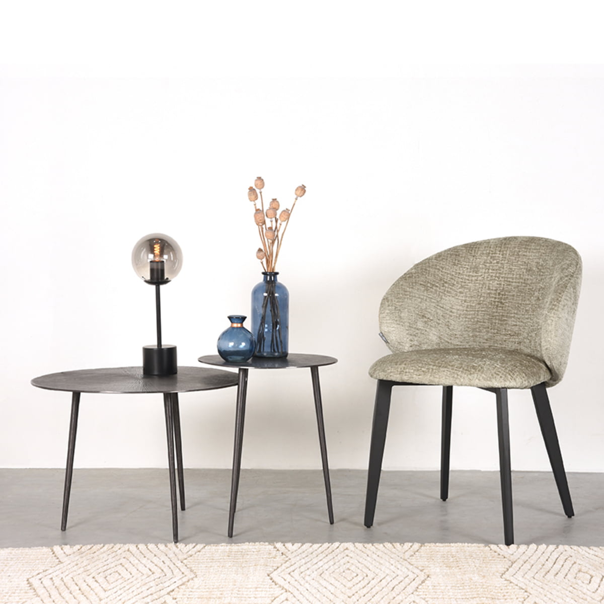Eetkamerstoel Logan Velours Beige