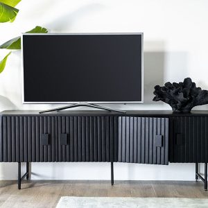 Eleonora-Tv-meubel-Remi-4-deurs-Zwart