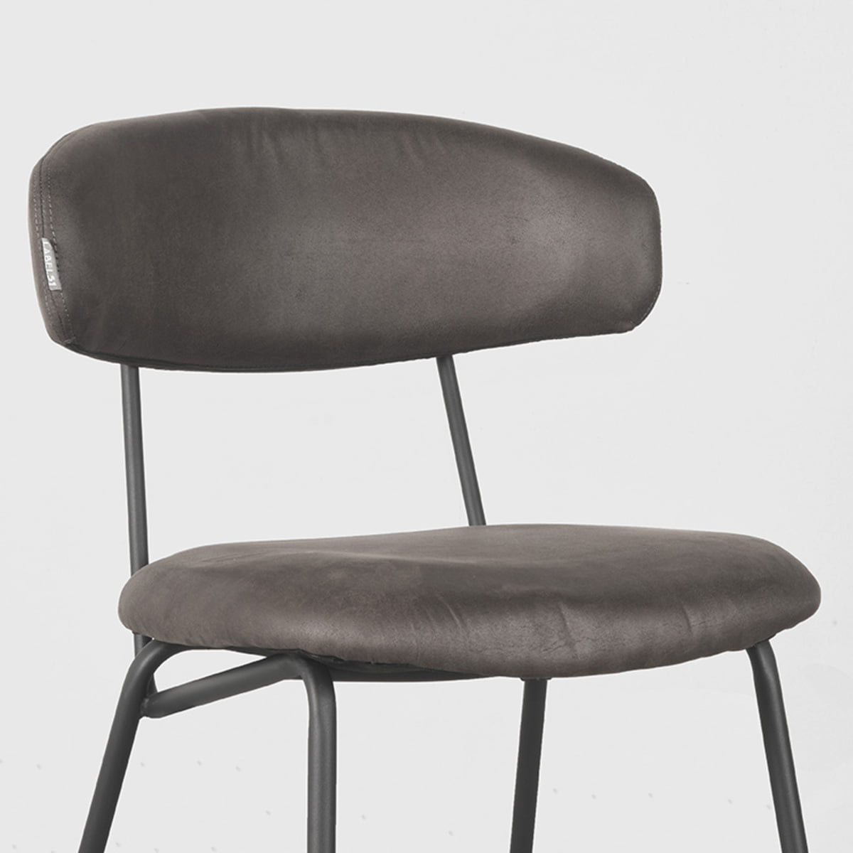 Eetkamerstoel Zack Suede Antraciet