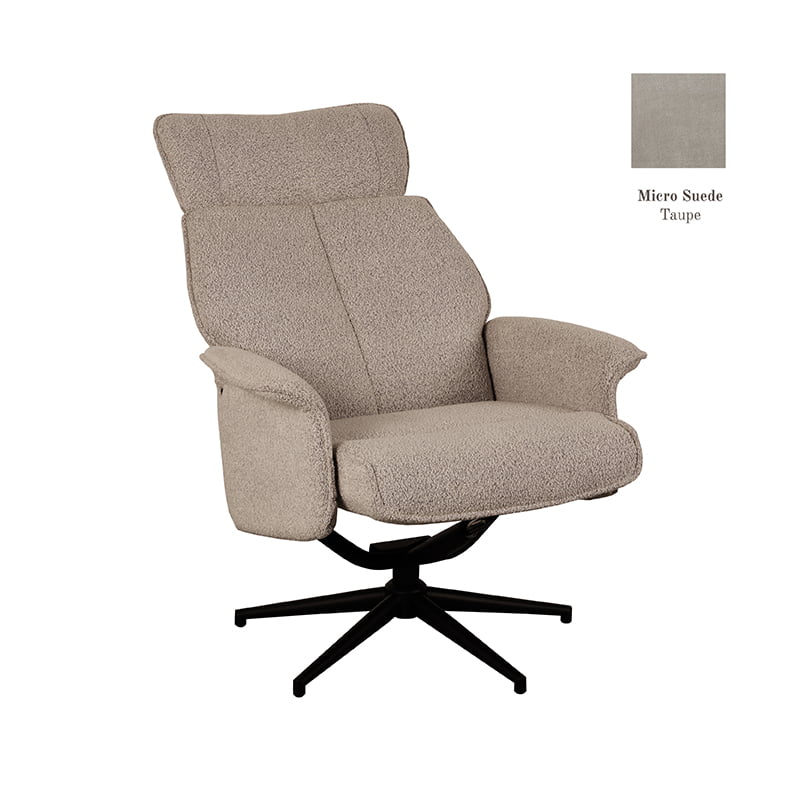 Fauteuil Verdal Micro Suede Taupe