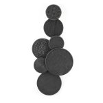 Wanddecoratie Round & round - zwart
