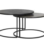 Salontafel set van 2 TALCA antiek lood