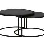 Salontafel set van 2 TALCA lood antiek edge