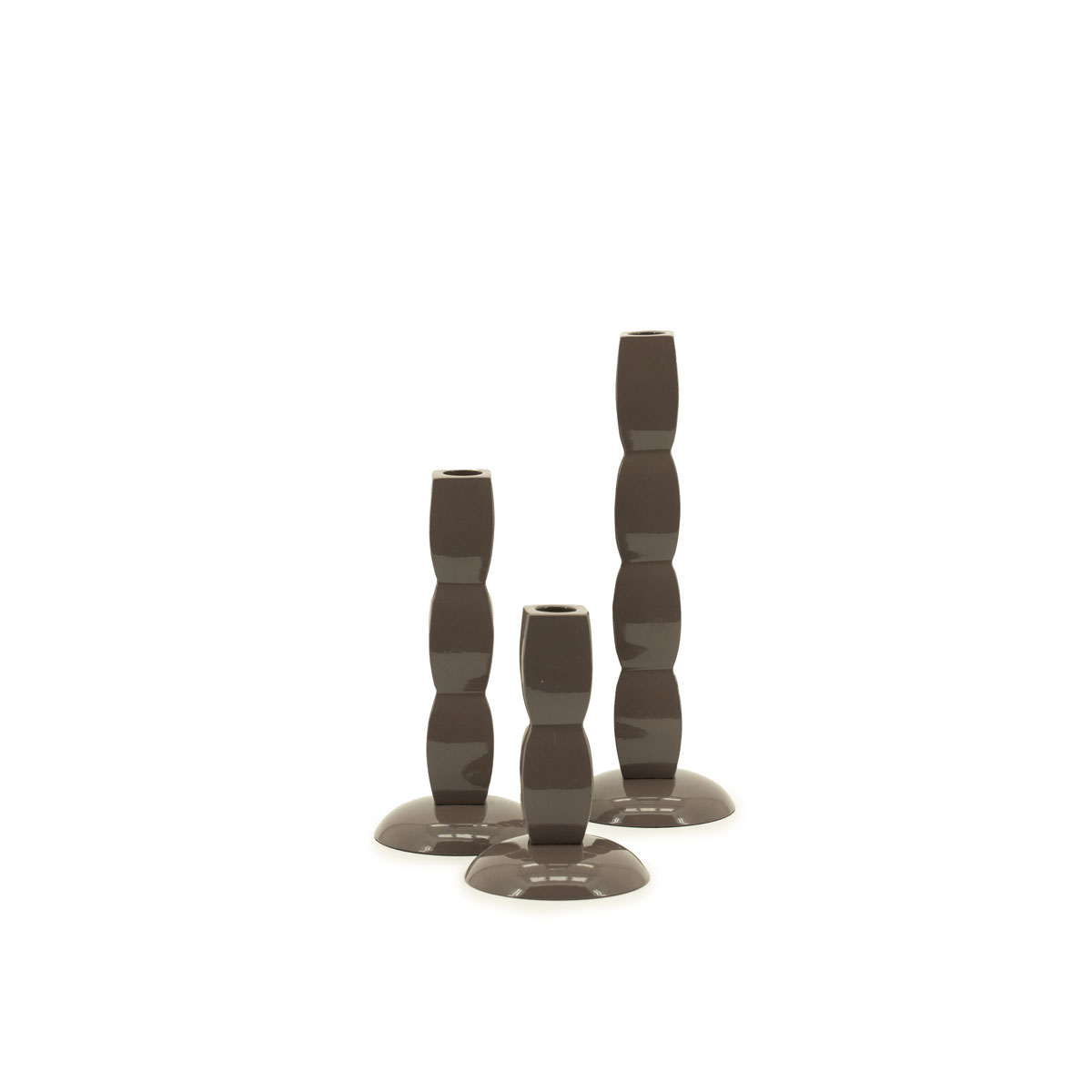 Kandelaar Prinz Set van 3 Taupe