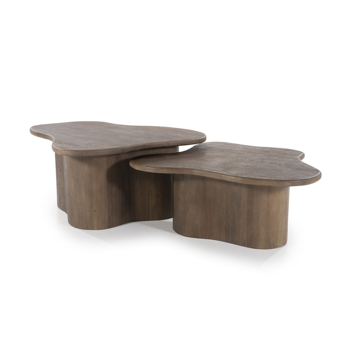 Salontafel Set van 2 Fall Organisch Bruin