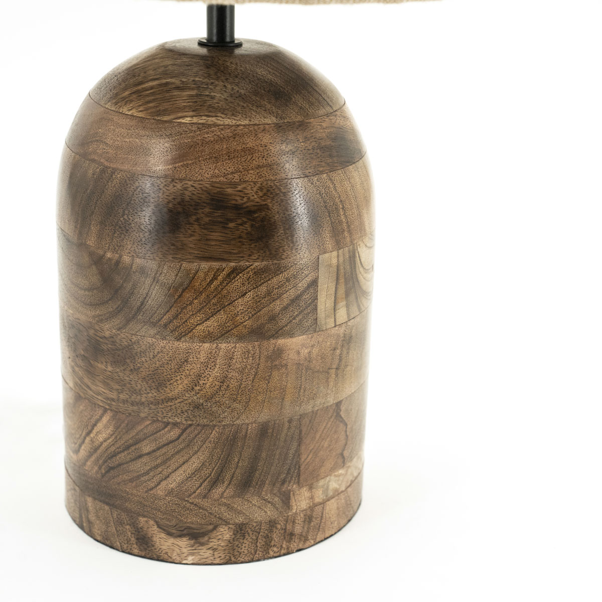 Tafellamp Gadja Hout Jute Groot