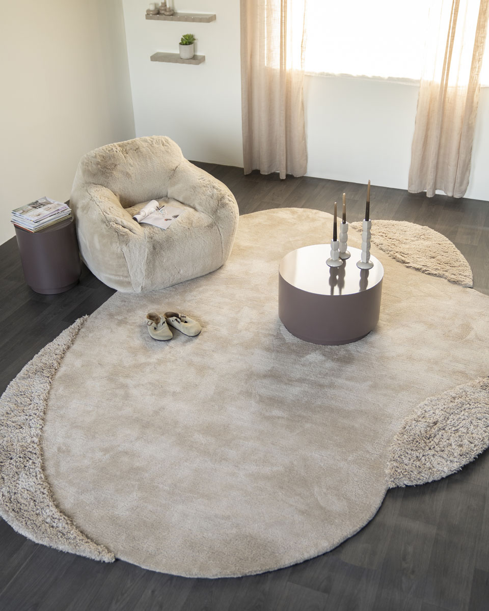 Vloerkleed Praia Organisch Beige