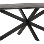 Eetkamertafel Timeless Black Shape Ovaal Teakhout