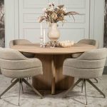Ronde Eikenhouten Eettafel Nantes