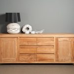 Dressoir Corona Teakhout Met 2 Deuren En 6 Laden 220 cm