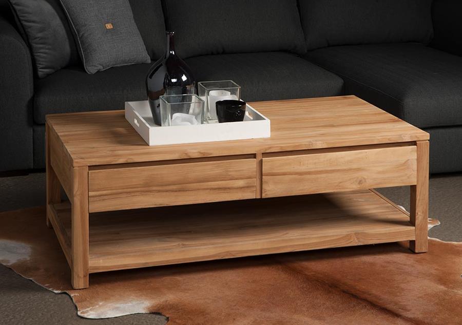 Salontafel Corona Teakhout Met 2 Laden