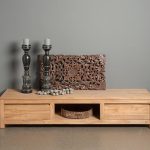 TV-meubel Corona Teakhout Met 2 Laden 180 cm