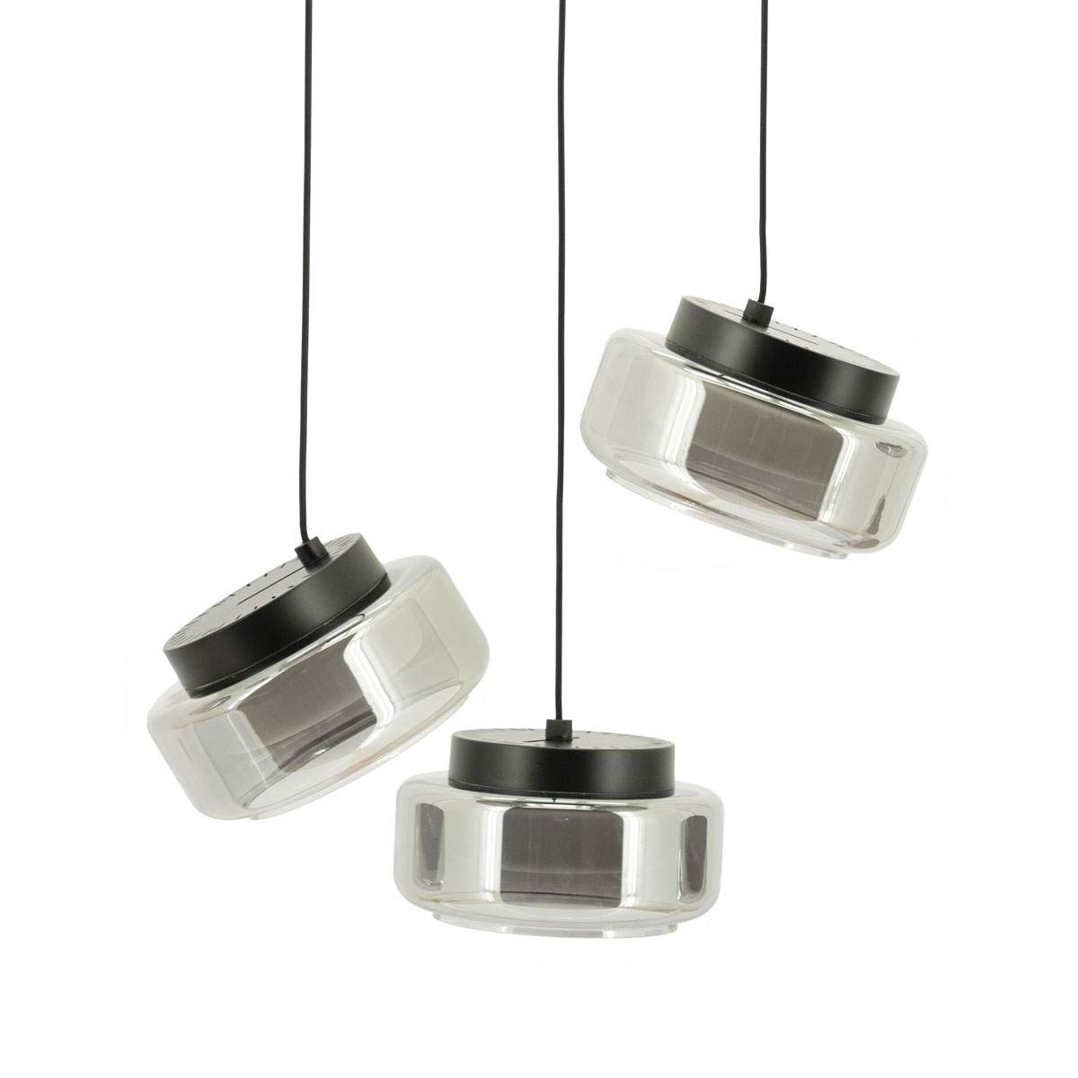 Verstelbare Hanglamp Pivot Glas 3 Lampen