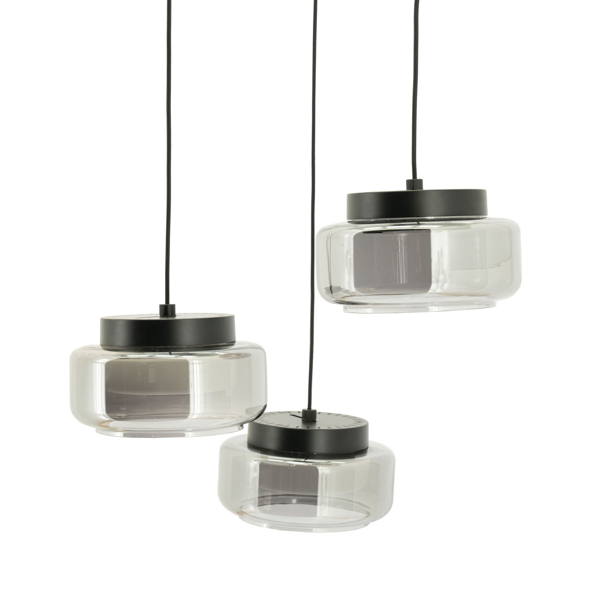 Verstelbare Hanglamp Pivot Glas 3 Lampen