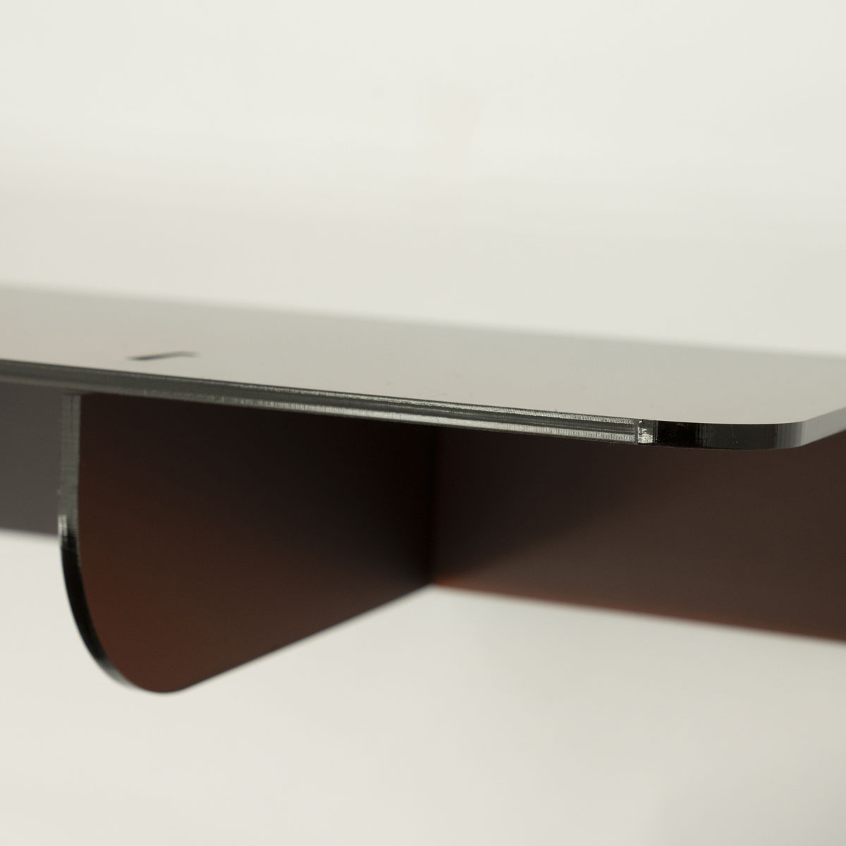 Wandplank Plexo Acryl Bruin 60×20 cm