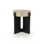 Bijzettafel Juliet Rond Beige 40x40 cm