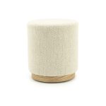 Poef Avah Rond Beige Mantz 41x41 cm