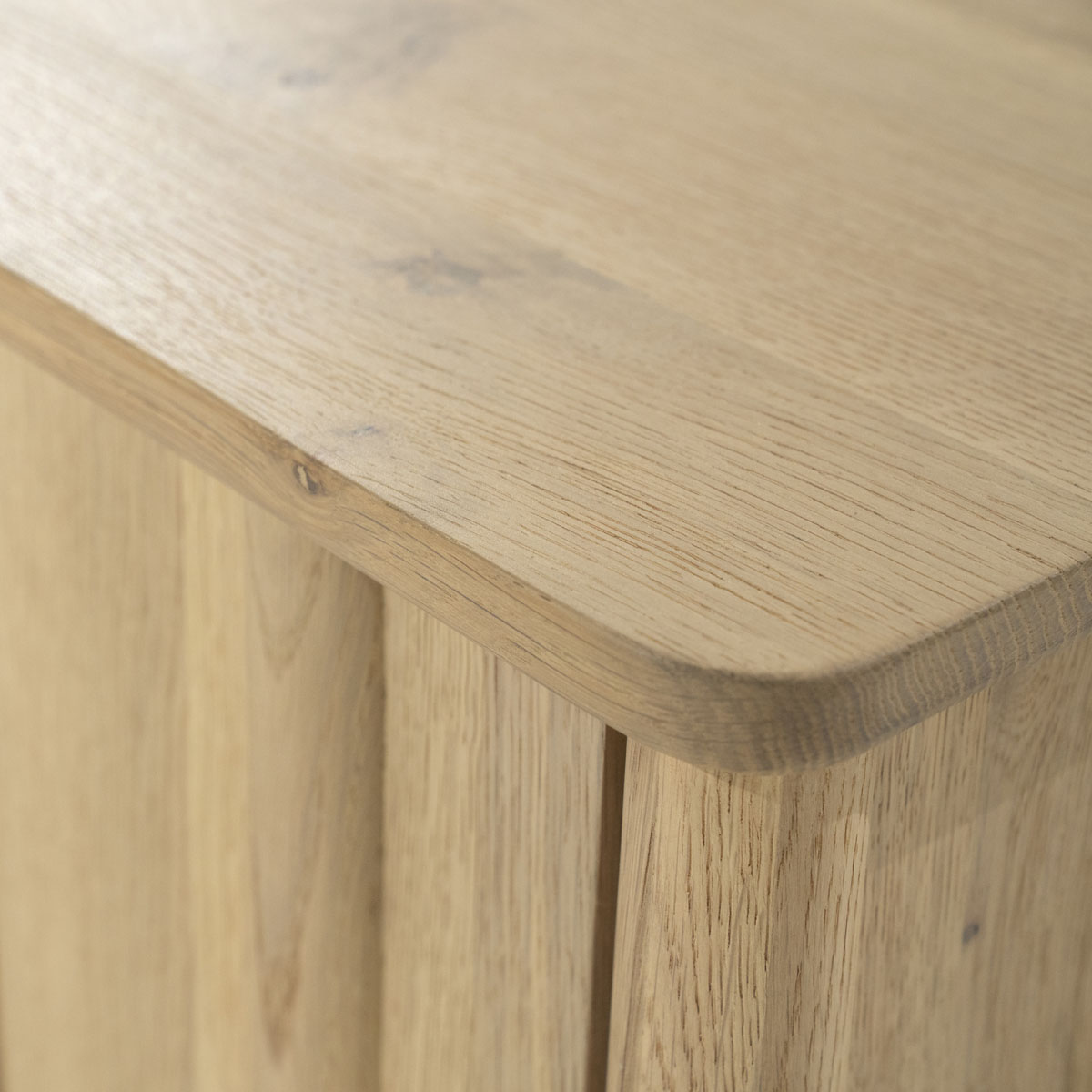 TV-meubel Jake 6 Deuren Eikenhout Naturel 264 cm