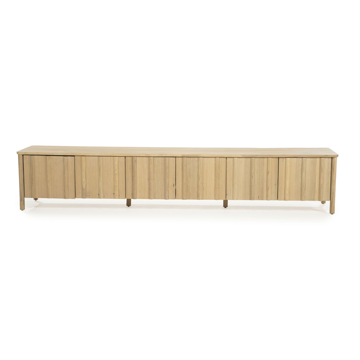 TV-meubel Jake 6 Deuren Eikenhout Naturel 264 cm