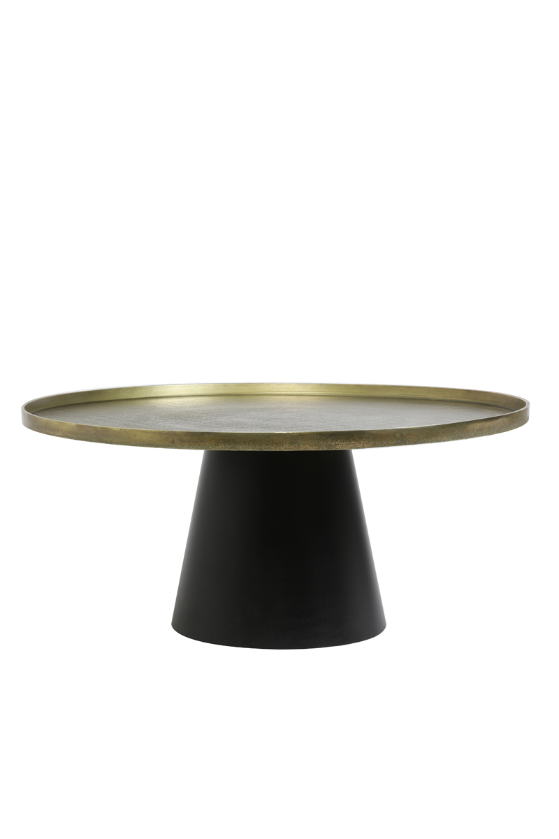 Salontafel POPETA antiek brons+zwart