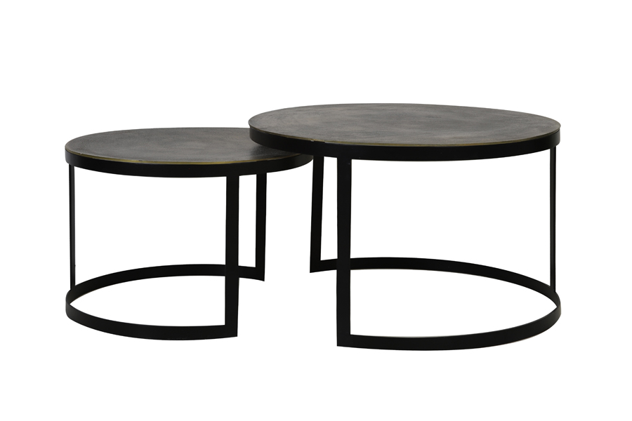 Salontafel TRELO antiek brons zwart
