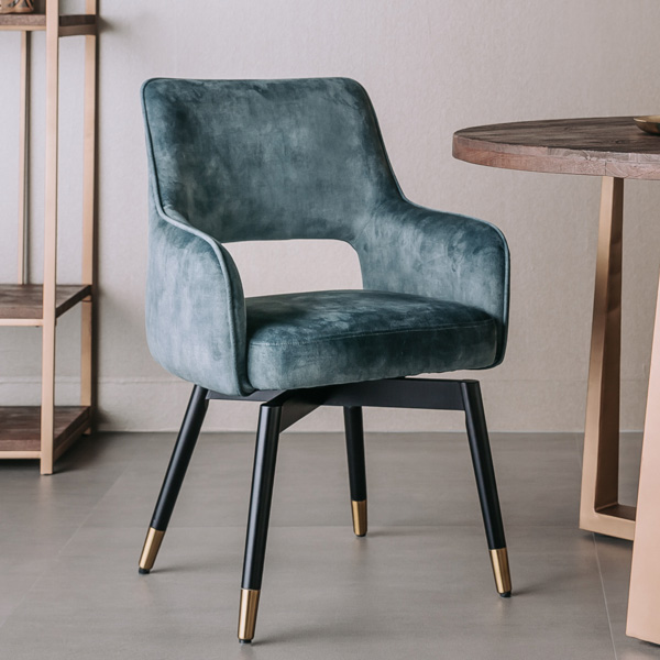 Armstoel Lenno Draaibaar Draaibaar Adore Grey Blue