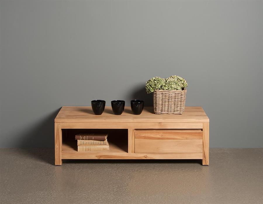 TV-meubel Corona Teakhout Met 1 Lade 120 cm
