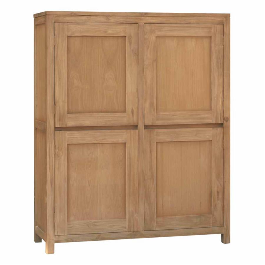 Opbergkast Corona Teakhout Met 4 Deuren 130 cm