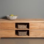 TV-meubel Corona Teakhout Met 4 Laden 160 cm