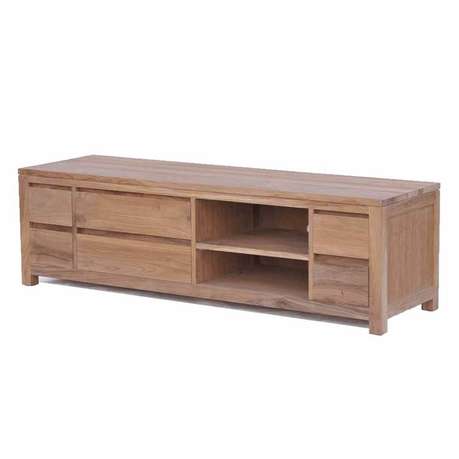 TV-meubel Corona Teakhout Met 6 Laden 170 cm