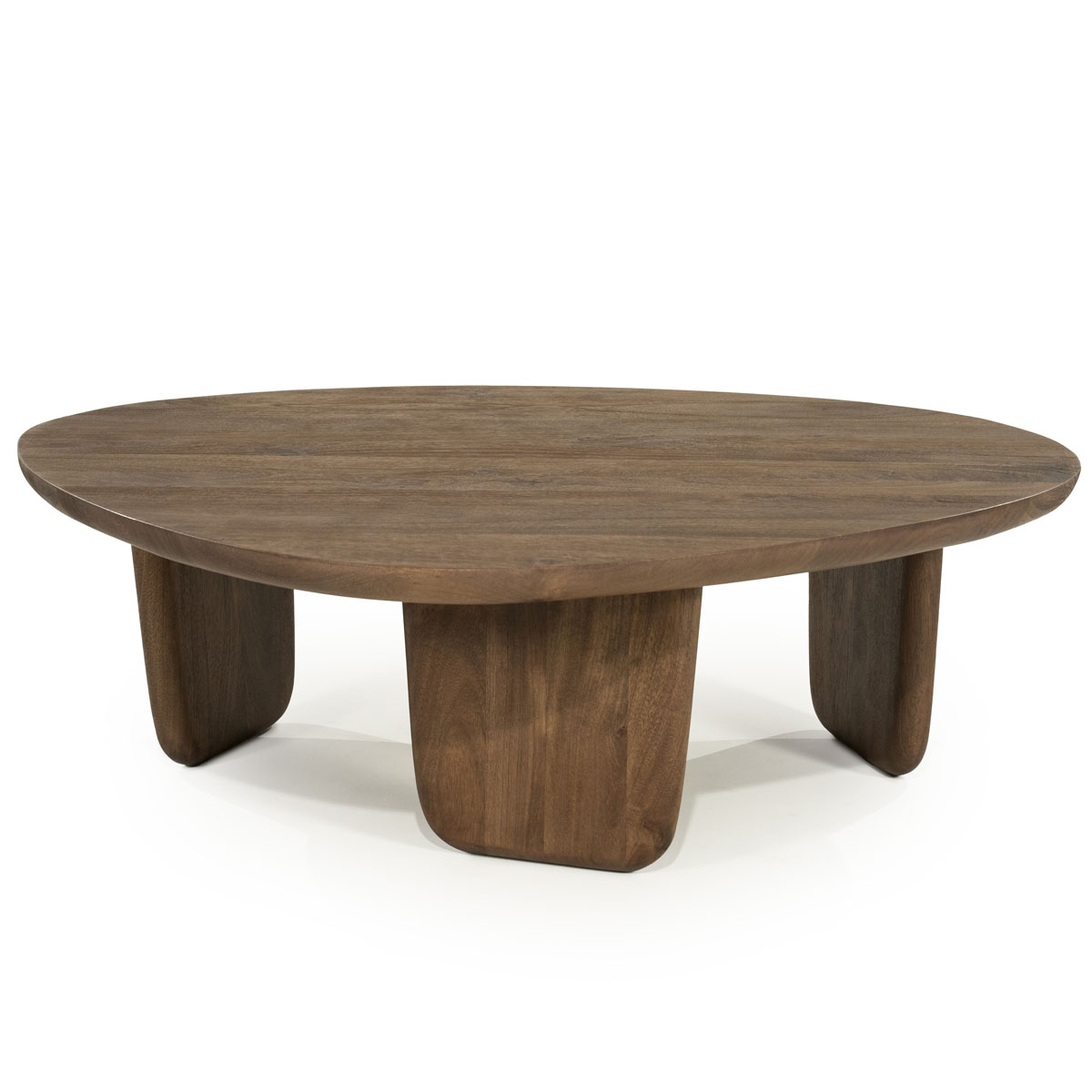 Organische Salontafel Maud Mangohout Lichtbruin 100x85 cm - Trendo Living