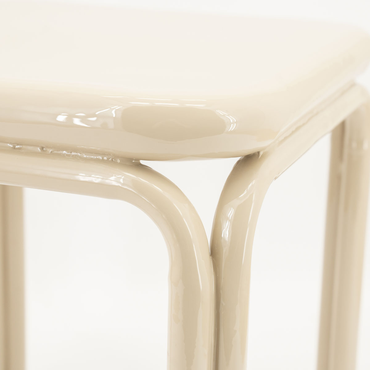 Bijzettafel Zilo Metaal Beige 43×43 cm
