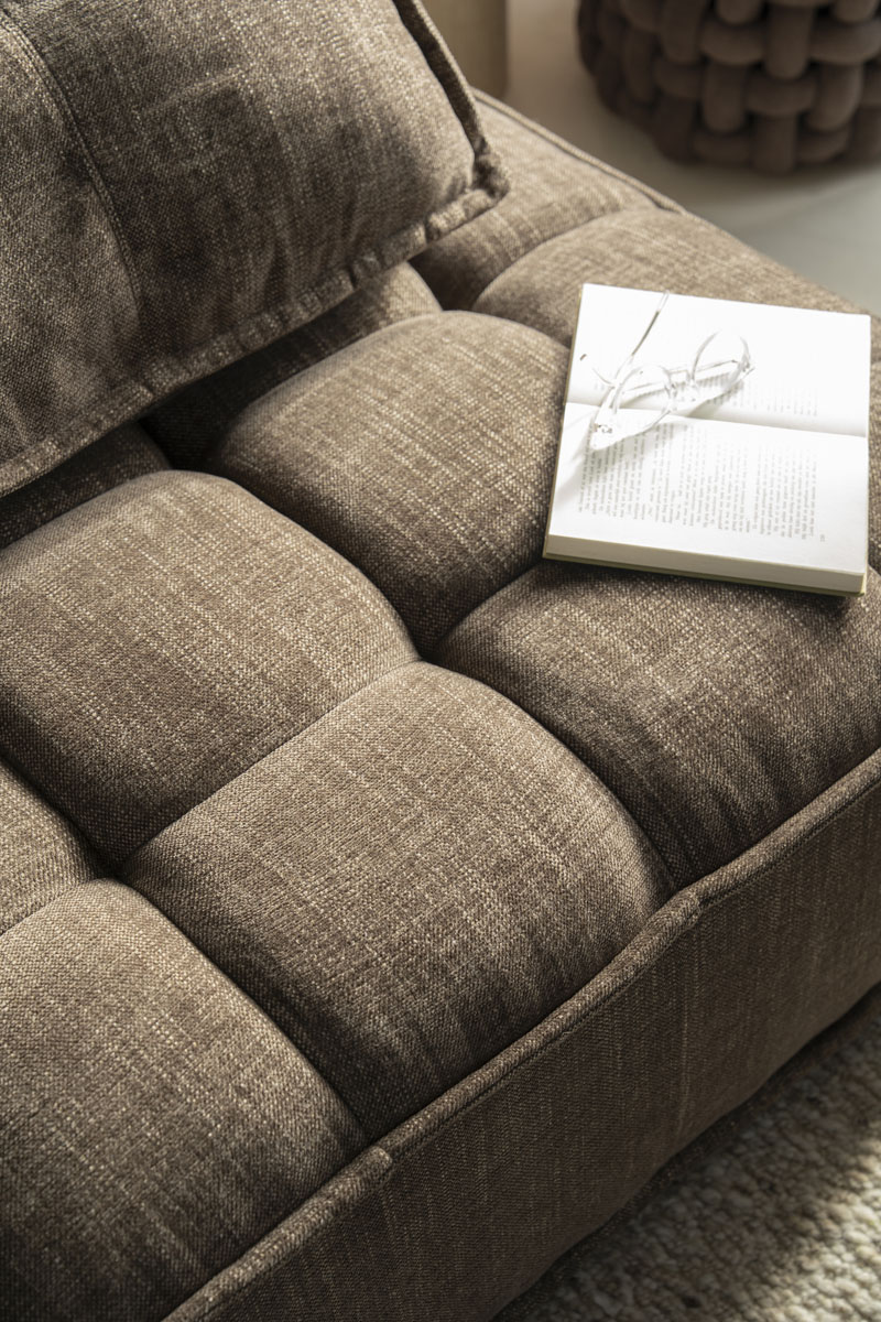 Fauteuil Hive Geweven Stof Bruin