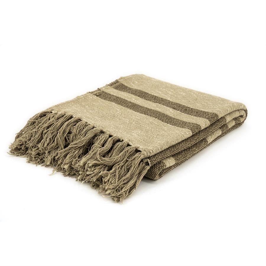 Plaid Linje Bruin 170×130 cm