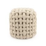 Poef Poofie Chenille Beige