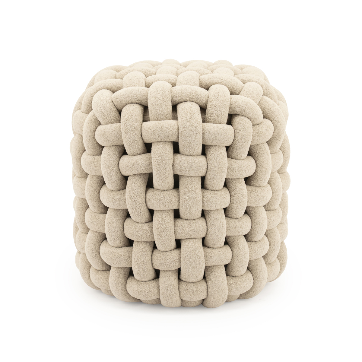 Poef Poofie Chenille Beige