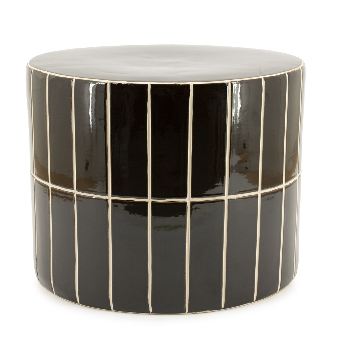 Ronde Bijzettafel TileTastic Bruin 42×42 cm