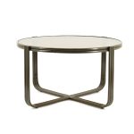 Ronde Salontafel Groovy Bruin 63x63 cm