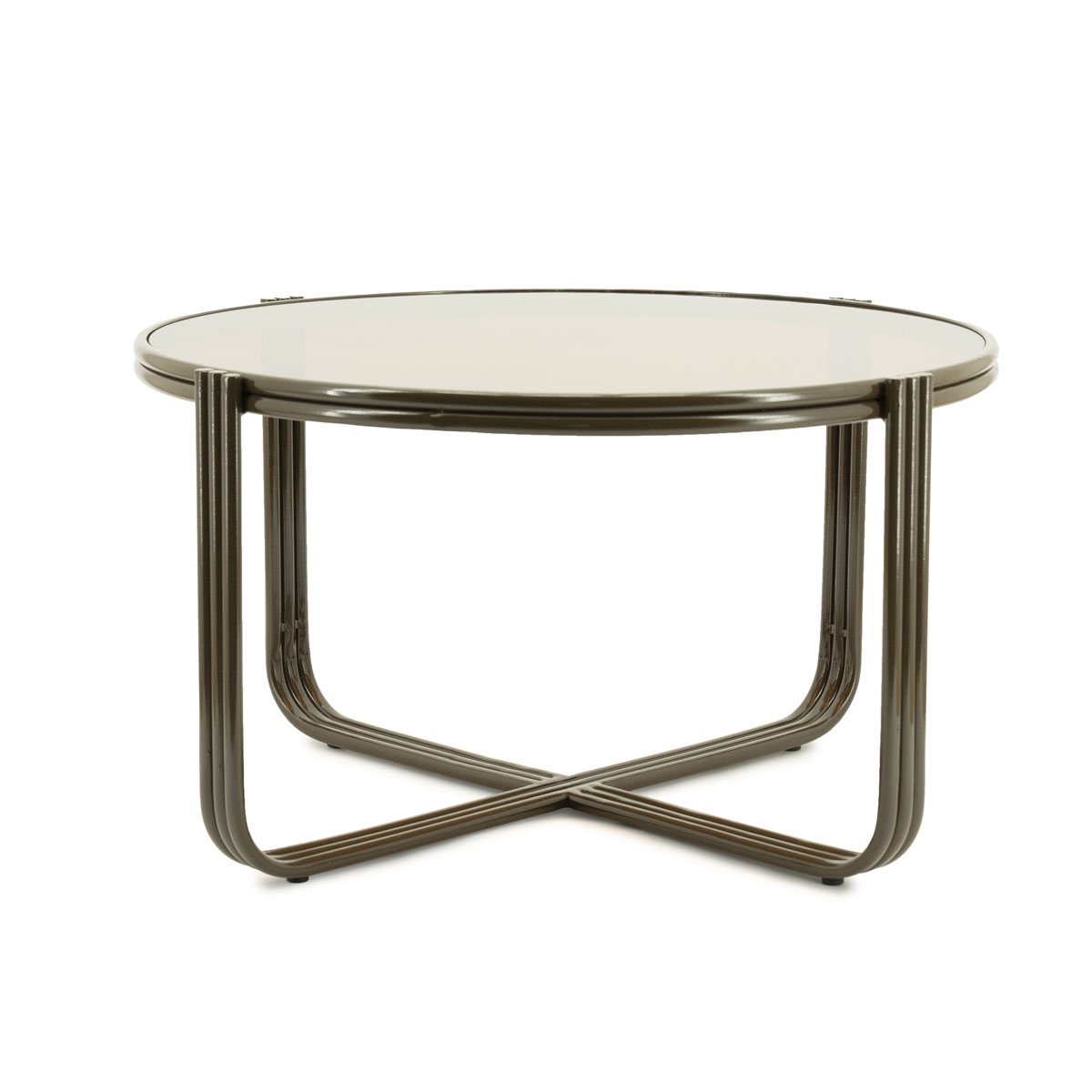 Ronde Salontafel Groovy Bruin 63×63 cm