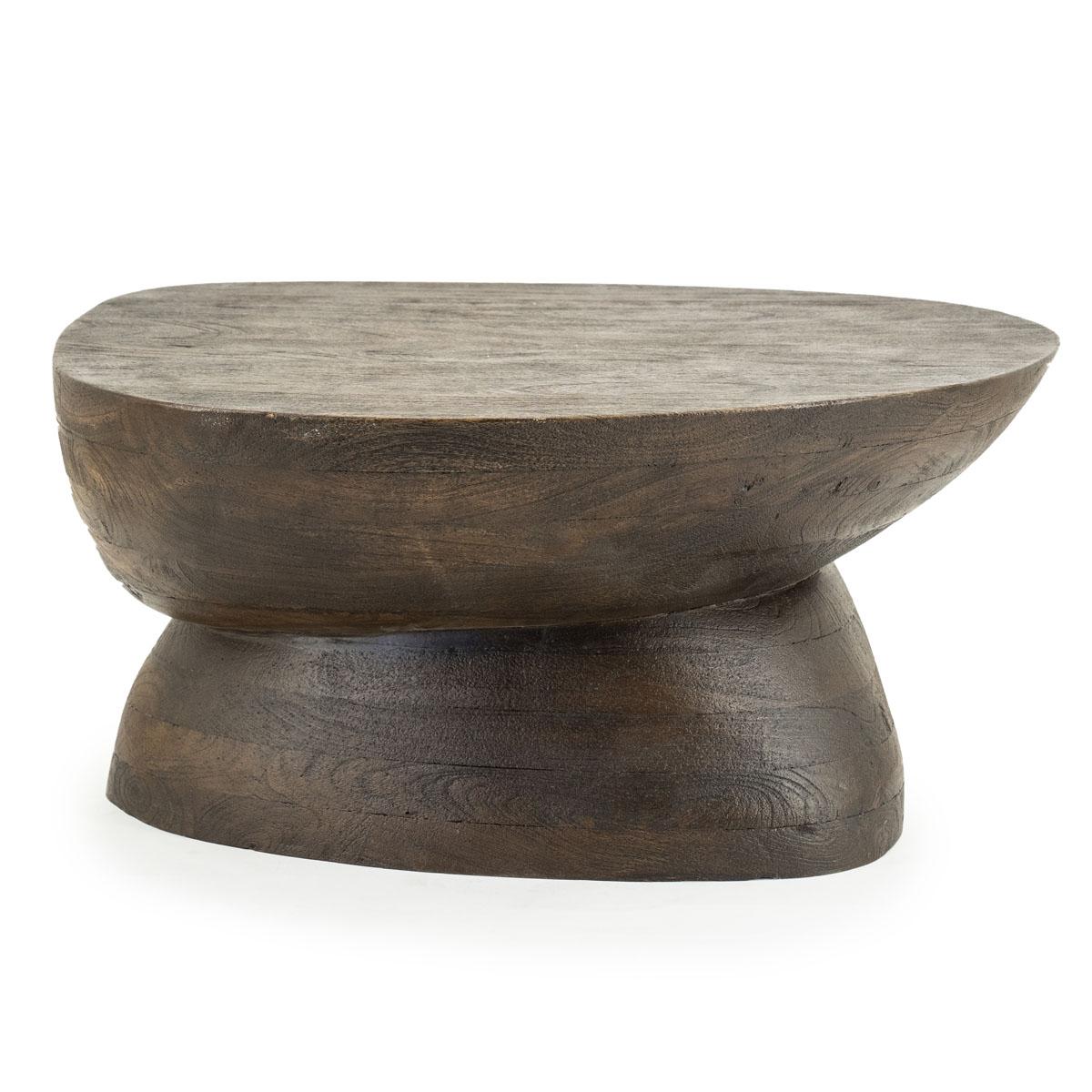 Salontafel Cobble Hout Bruin 75x59 cm