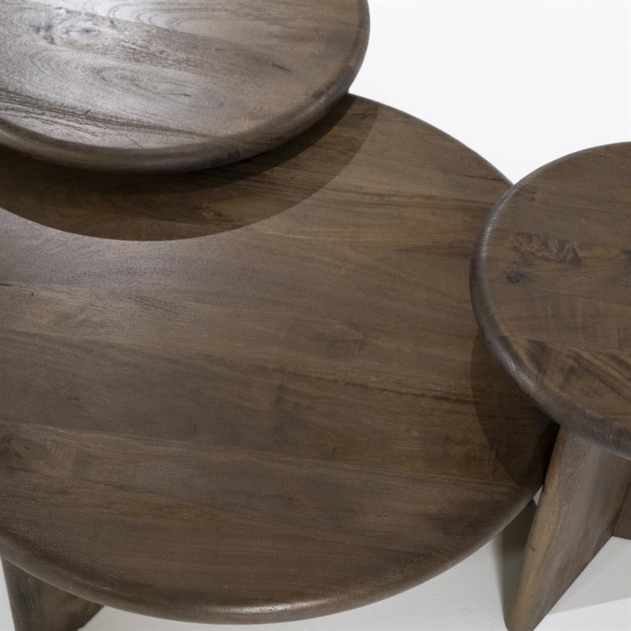 Salontafel Leoti Bruin 80×80 cm