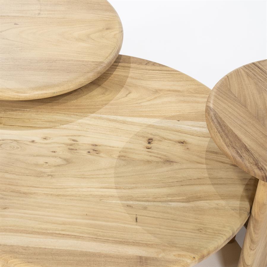 Salontafel Leoti Naturel 60×60 cm