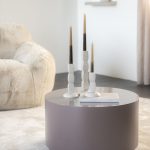 Salontafel Mesita Rond Donkertaupe 60x60 cm